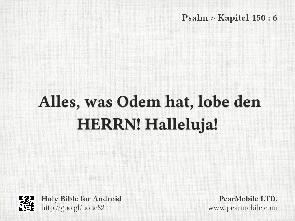 Psalm, Kapitel 150:6